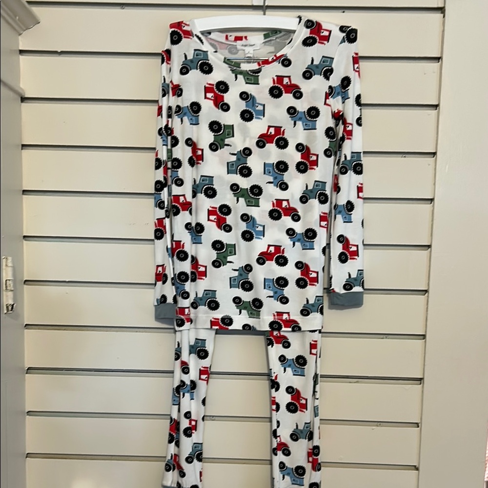 Angel Dear Pajama Set in Tractor Print